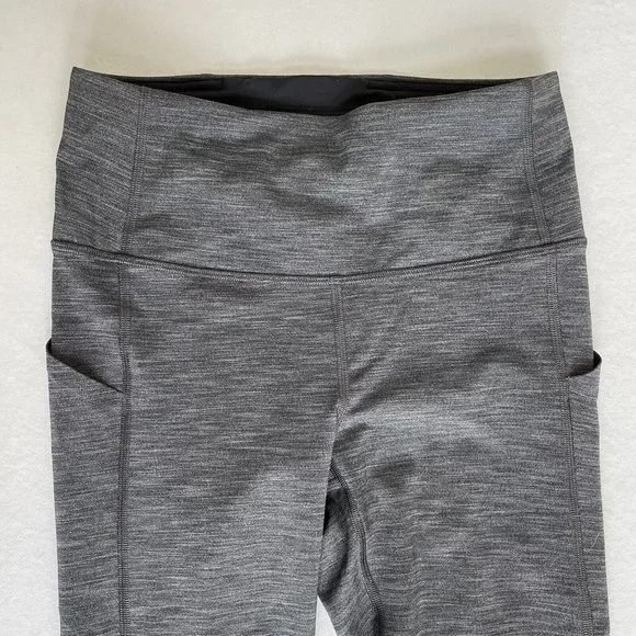Lululemon Pace Rival High-rise Crop 22” Size 4 Gray Black - Picture 6 of 7